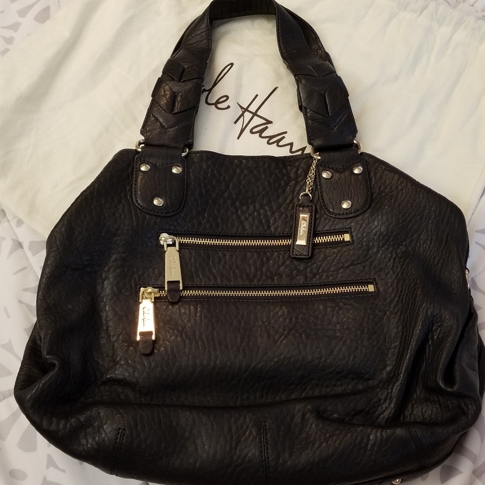 Cole Haan Black Leather Handbag Tote